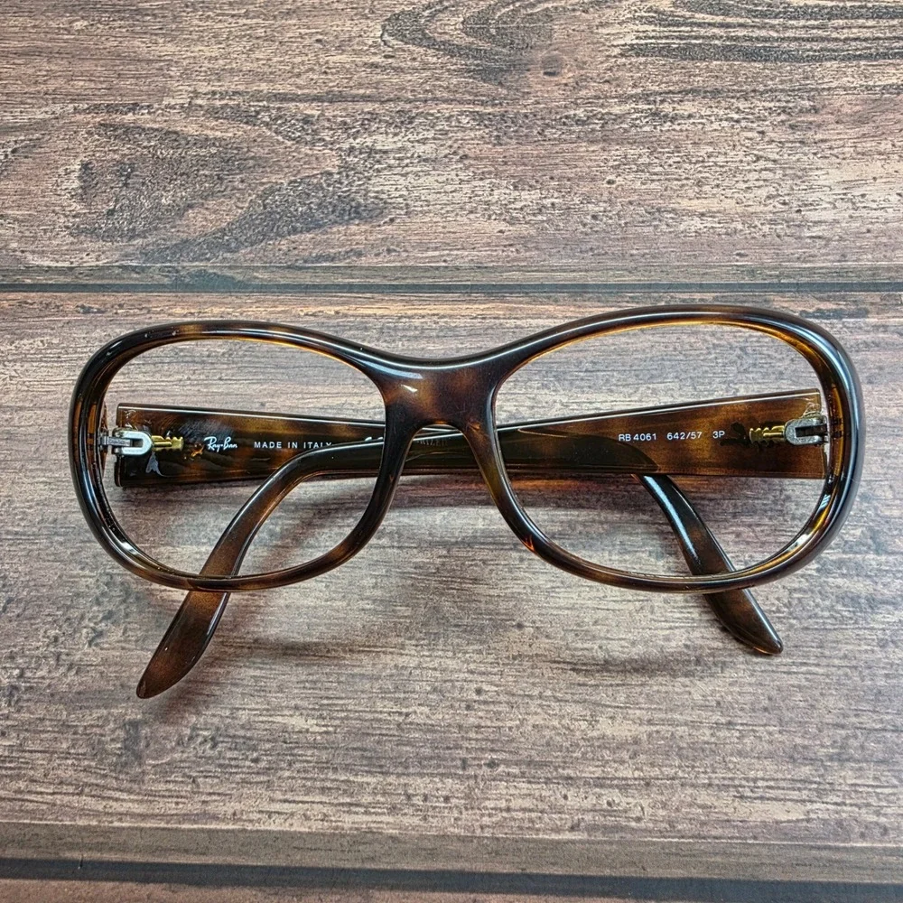 Ray-Ban RB 4061 642/57 Tortoise Butterfly Eyeglass Frames Made in Italy